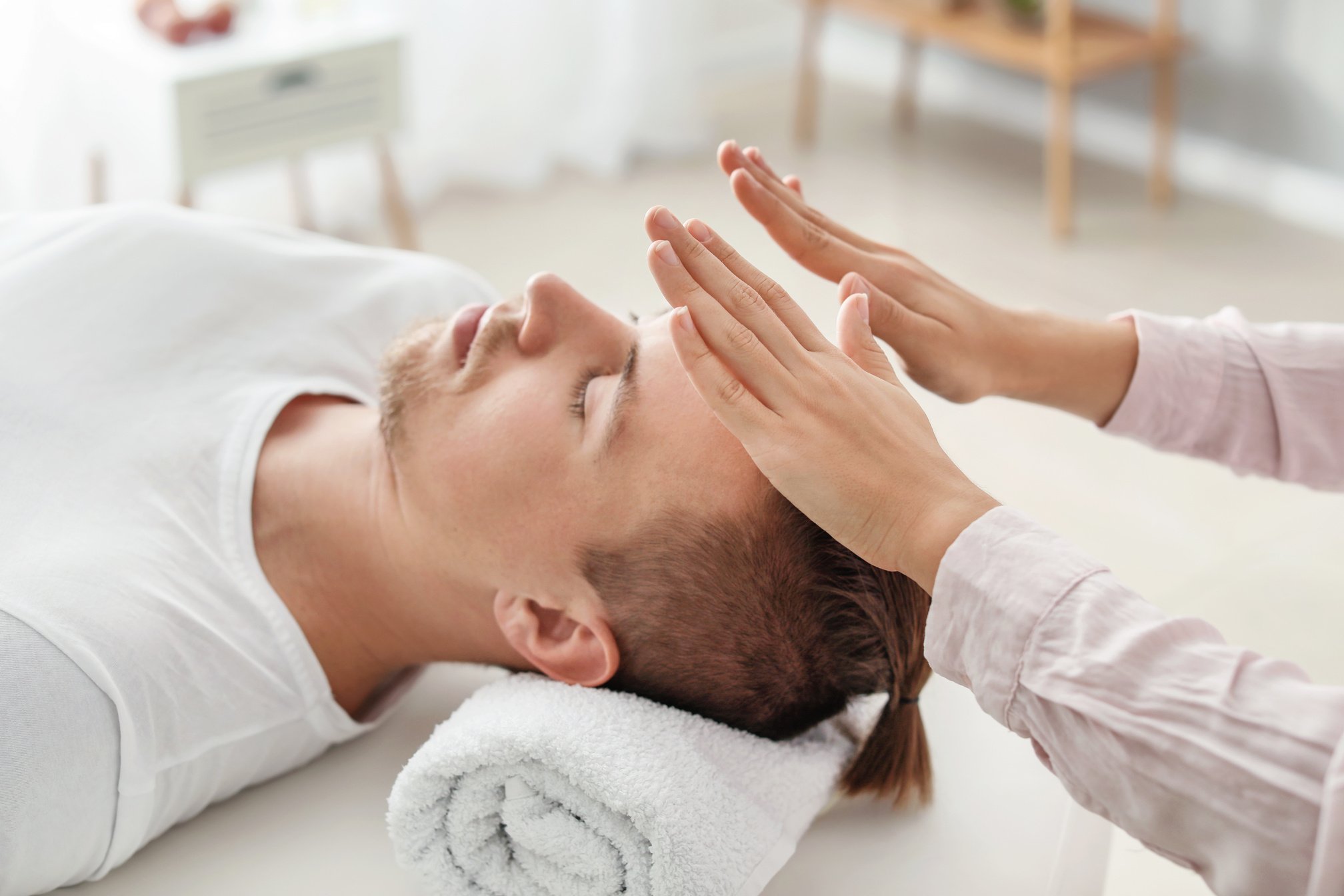 Reiki Master Working with Patient